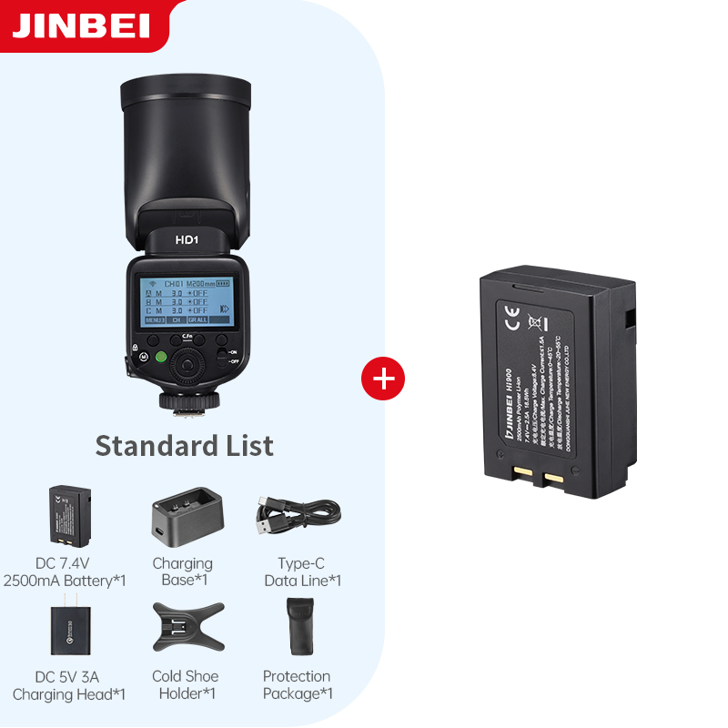 Photography Lighting Outdoor - Фотовспышка JINBEI HD-1 с круглой головкой,