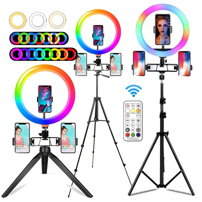 Photography Lighting Circle - 10-дюймовая RGB-кольцевая лампа с пультом дистанционного