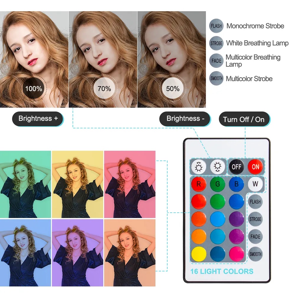 10-дюймовая RGB-кольцевая ламп – обзор и цена Photography Lighting Circle